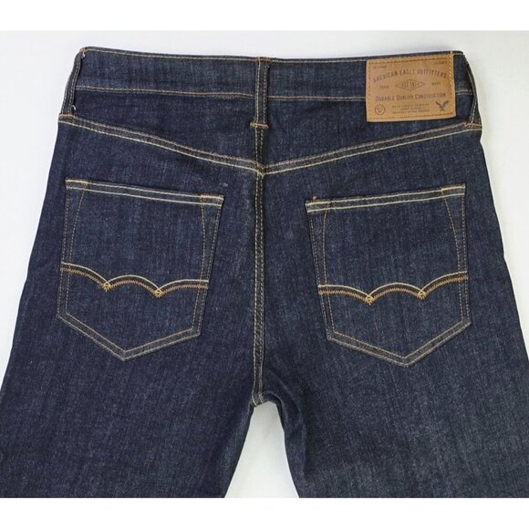 American Eagle Outfitters Size 30X32 Mens Super Skinny Extreme Flex Blue Jeans - Picture 9 of 12